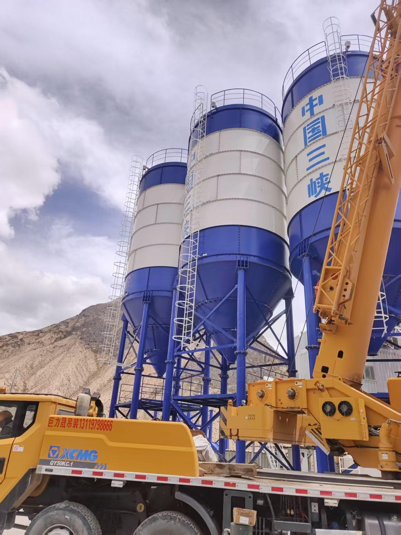 Cement silo installation support for overseas projects